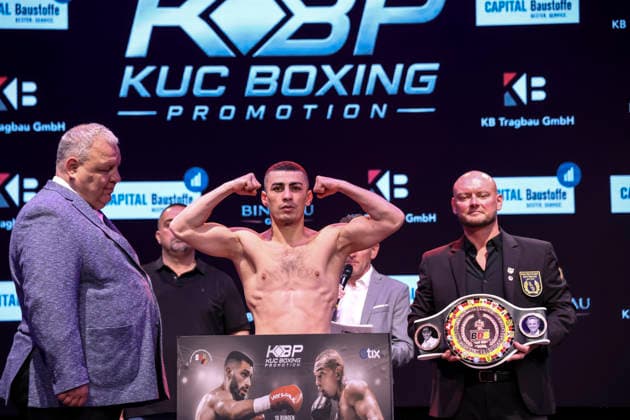 Boxen: KUC Box-Promotion, Waage, Falkensee, 05.06.2026 Intern. Deutsche Meisterschaft: Hamsat Shadalov (GER) - Kanan Huseynaliyev (GER)