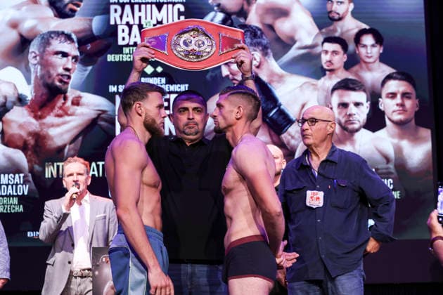 Boxen: KUC Box-Promotion, Waage, Falkensee, 05.06.2026 IBF-Europameisterschaft: Paul Wall (GER) - Damiano Fascinelli (ITA)