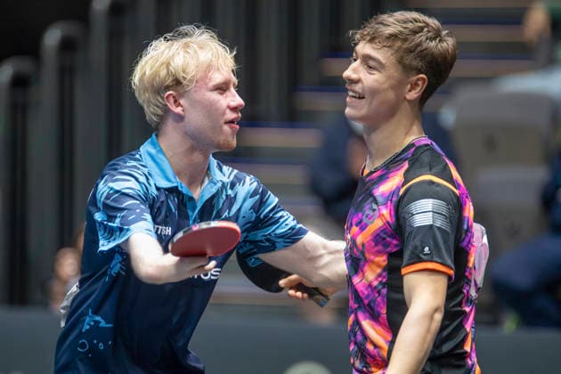 Lotto Thüringen TT-Finals Erfurt 2026 Deutsche Meisterschaften. Die neuen Deutschen Meister im Jungen-19-Doppel heißen Mio Lukas Wagner und Jamal Oudriss. Deutschland, Germany 20260605-_MS_4645