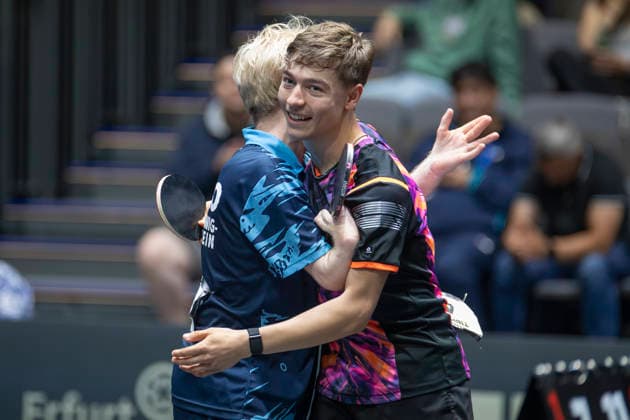 Lotto Thüringen TT-Finals Erfurt 2026 Deutsche Meisterschaften. Die neuen Deutschen Meister im Jungen-19-Doppel heißen Mio Lukas Wagner und Jamal Oudriss. Deutschland, Germany 20260605-_MS_4649