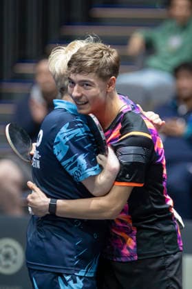 Lotto Thüringen TT-Finals Erfurt 2026 Deutsche Meisterschaften. Die neuen Deutschen Meister im Jungen-19-Doppel heißen Mio Lukas Wagner und Jamal Oudriss. Deutschland, Germany 20260605-_MS_4650