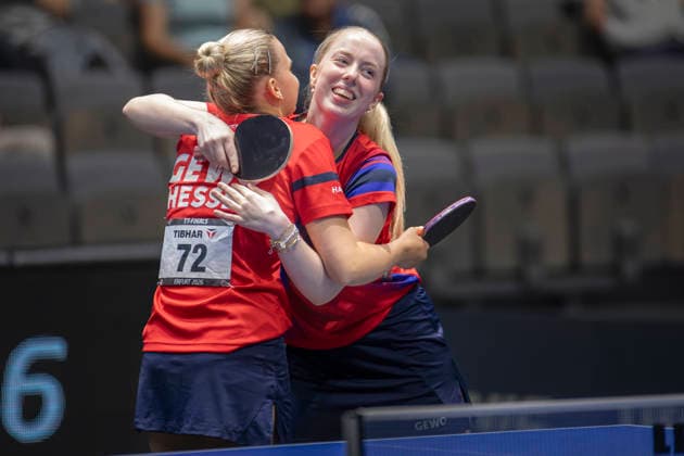 Lotto Thüringen TT-Finals Erfurt 2026 Deutsche Meisterschaften, U19, Deutsche Meisterinnen im Doppel U19: Lorena Morsch und Josephina Neumann Deutschland, Germany 20260605-_MS_4642