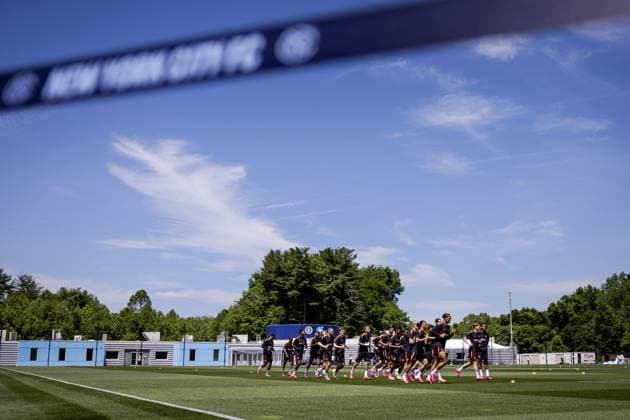 NEW YORK - The players during a training session of the Dutch national team, Nationalteam at the Etihad City Football Academy training complex on June 5, 2026, in Orangeburg, New York. The Dutch national team is preparing for the 2026 World Cup. ROBIN VAN LONKHUIJSEN ANP xVIxANPxSportx xxANPxIVx 560182460 originalFilename: 560182460.jpg
