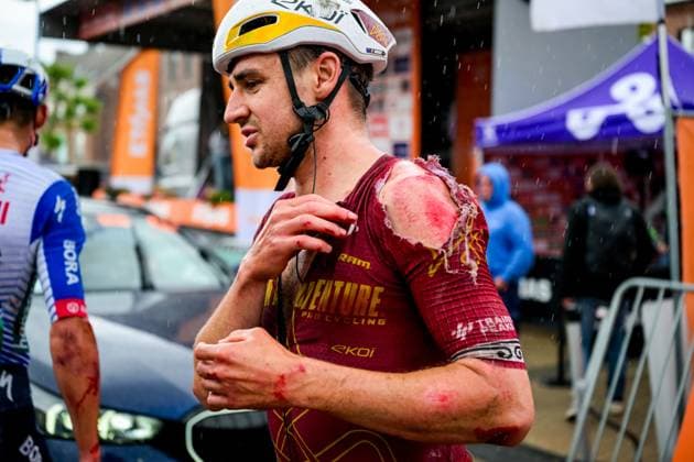 American Kieran Haug of Modern Adventure Pro Cycling pictured after the fifth stage of the Tour De Wallonie cycling race, from Bassenge to Aubel (176,4 km), on Friday 05 June 2026. DAVIDxPINTENS  x176154871x