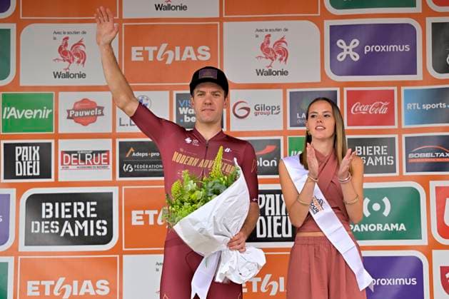 Tour de Wallonie 2026 Stage 5 AUBEL, BELGIUM - JUNE 05 : Oliver Ben (NZL) of Modern Adventure Pro Cycling during stage 5 of the 47th edition of Ethias Tour de Wallonie an UCI ProSeries 2.Pro cycling road race stage for Men Elite of 176.45 km with start in Bassenge and finish in Aubel on June 5, 2026 in Aubel, Belgium, 05 06 2026 ( Motordriver Pieter Van Herzele - Aubel Belgium  Copyright: xSesx