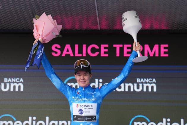 Anna Van Der Breggen , blue jersey during Stage 7 of the Giro d™Italia Women, from Sorbolo Mezzani to Salice Terme, Italy, Friday, June 5, 2026  Copyright: xSpada LaPressex