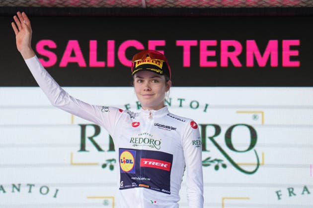 Isaabella Holgren , white jersey during Stage 7 of the Giro d™Italia Women, from Sorbolo Mezzani to Salice Terme, Italy, Friday, June 5, 2026  Copyright: xSpada LaPressex