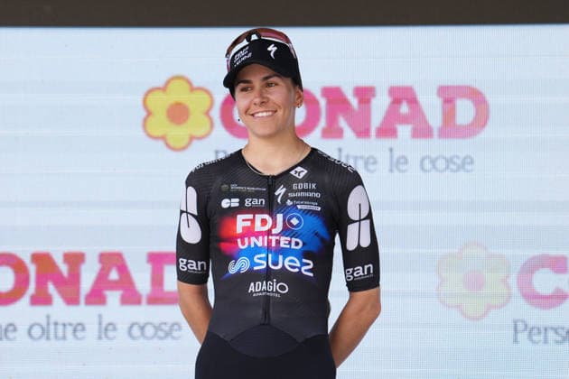 Celia Gery , winner of the stage during Stage 7 of the Giro d™Italia Women, from Sorbolo Mezzani to Salice Terme, Italy, Friday, June 5, 2026  Copyright: xSpada LaPressex