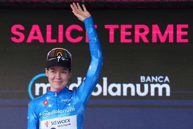 Anna Van Der Breggen , blue jersey during Stage 7 of the Giro d™Italia Women, from Sorbolo Mezzani to Salice Terme, Italy, Friday, June 5, 2026  Copyright: xSpada LaPressex