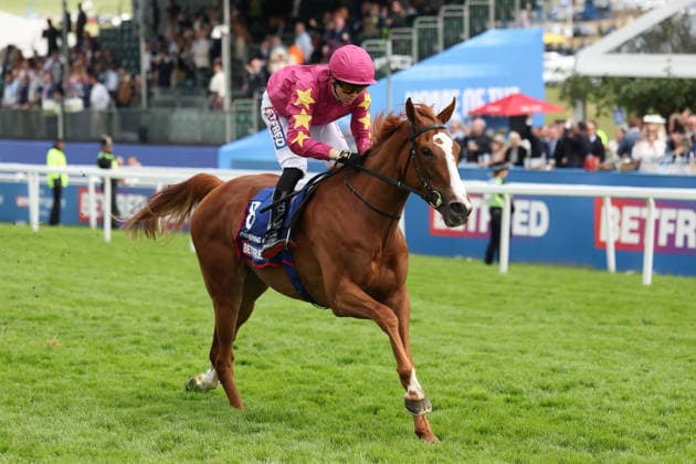 Thundering On (J. Dylan Browne McMonagle T. Joseph OÕBrien) wins The Betfred Oaks during The Oaks Meeting at Epsom Racecourse, Epsom, UK on 5 June 2026. Copyright: xKenxSparksx 45040052