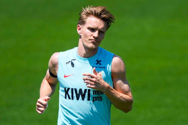 World Cup 2026 Greensboro, USA 20260605 Martin Odegaard during a training session with the Norwegian mens national football team at The University of North Carolina Greensboro UNCG Photo Fredrik Varfjell NTB Greensboro USA EDITORIAL USE ONLY RESTRICTED USE FOR BETTING COMPANIES  Copyright: xFredrikxVarfjellx xNTBx