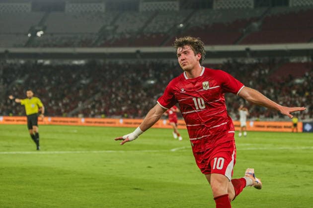 June 5, 2026, Jakarta, Java, Indonesia: Ole Romeny of Indonesia celebrates after scoring a goal during the FIFA MenÃ¢â‚¬â ¢s Match Day between Indonesia and Oman at Gelora Bung Karno Stadium, Jakarta, Indonesia. Indonesia defeated Oman 3Ã¢â‚¬0 in the International Friendly, Länderspiel, Nationalmannschaft encounter. FIFA MENS MATCH DAY 2026 - INDONESIA V OMAN  - ZUMAp283 20260605_zip_p283_012 Copyright: xClaudioxPramanax