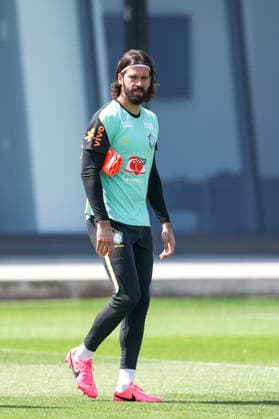 A Brazilian national football team player during a training session at the Columbia Park Training Facility Alisson of Brazilian national football team player during a training session at the Columbia Park Training Facility on June 5, 2026, in Morristown, New Jersey. The Brazilian team is preparing for the World Cup MORRISTOWN NJ UNITED STATES Copyright: xx