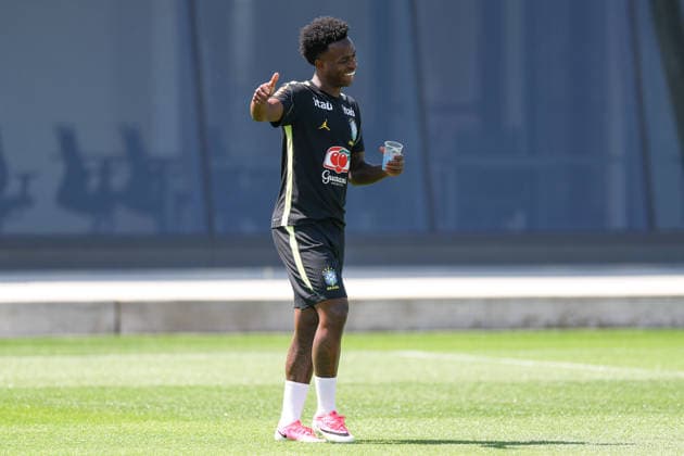 A Brazilian national football team player during a training session at the Columbia Park Training Facility Vinicius Jr. player of Brazilian national football team player during a training session at the Columbia Park Training Facility on June 5, 2026, in Morristown, New Jersey. The Brazilian team is preparing for the World Cup MORRISTOWN NJ UNITED STATES Copyright: xx