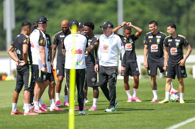 A Brazilian national football team player during a training session at the Columbia Park Training Facility Carlo Ancelotti of Brazilian national football team player during a training session at the Columbia Park Training Facility on June 5, 2026, in Morristown, New Jersey. The Brazilian team is preparing for the World Cup MORRISTOWN NJ UNITED STATES Copyright: xx