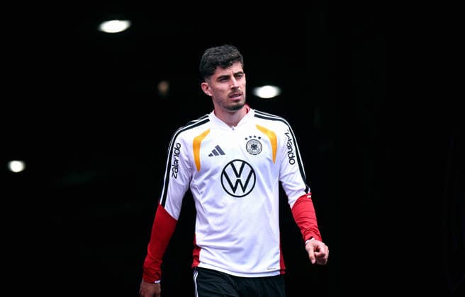 Fussball, Länderspiel, Herren, WM 2026, Training der deutschen Nationalmannschaft im Soldier Field, Chicago; Kai Havertz (GER).