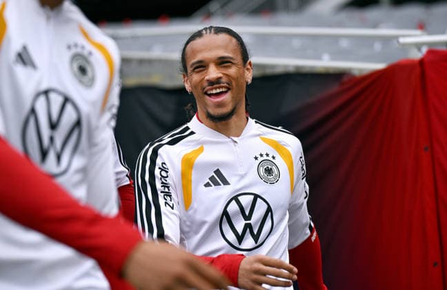 Fussball, Länderspiel, Herren, WM 2026, Training der deutschen Nationalmannschaft im Soldier Field, Chicago; Leroy Sane (GER).