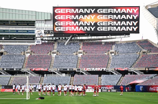 Fussball, Länderspiel, Herren, WM 2026, Training der deutschen Nationalmannschaft im Soldier Field, Chicago.