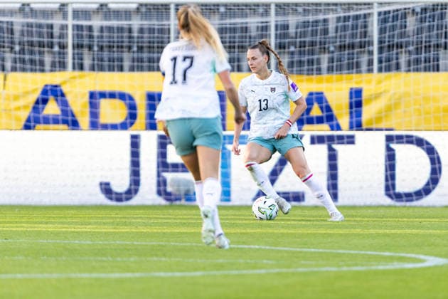 WOMEN SOCCER - FIFA World Cup, WM, Weltmeisterschaft, Fussball 2027, quali, AUT vs SLO VIENNA,AUSTRIA,05.JUN.26 - WOMEN SOCCER - FIFA Women s World Cup 2027, european qualifiers, OEFB international match, Länderspiel, Nationalmannschaft Austria vs Slovenia. Image shows Virginia Kirchberger (AUT).  GEPAxpictures xPhilippxBrem