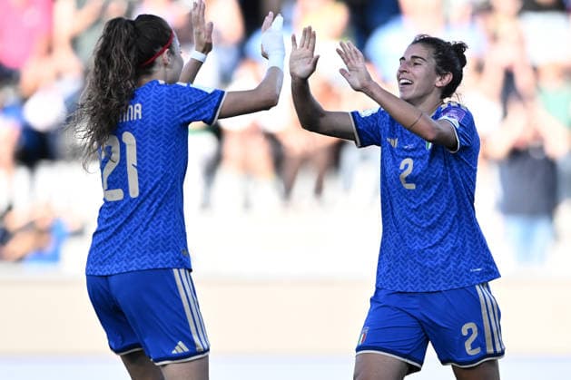 Mp Pisa 05 06 2026 - qualificazione Mondiali 2027 femminile Italia-Serbia foto Matteo Papini Image nella foto: esultanza gol Valentina Bergamaschi 