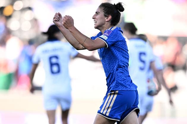 Mp Pisa 05 06 2026 - qualificazione Mondiali 2027 femminile Italia-Serbia foto Matteo Papini Image nella foto: esultanza gol Valentina Bergamaschi 