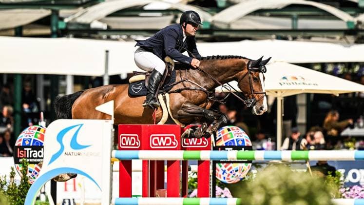 Balve Optimum am Freitag, 5. Juni 2026 ** NUR FÜR REDAKTIONELLE ZWECKE ** EDITORIAL USE ONLY **<p>Benjamin Wulschner auf Castle Camiro beim Preis der Merkur Spielbanken CSI2* Internationale Springprüfung am Freitag, 5. Juni 2026 beim Balve Optimum in Balve. . Copyright: SvenjaxHanusch