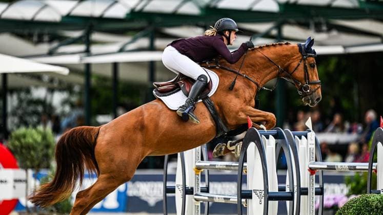 Balve Optimum am Freitag, 5. Juni 2026 ** NUR FÜR REDAKTIONELLE ZWECKE ** EDITORIAL USE ONLY **<p>Mareike Thunert auf Camilla 165 beim Preis der Merkur Spielbanken CSI2* Internationale Springprüfung am Freitag, 5. Juni 2026 beim Balve Optimum in Balve. . Copyright: SvenjaxHanusch