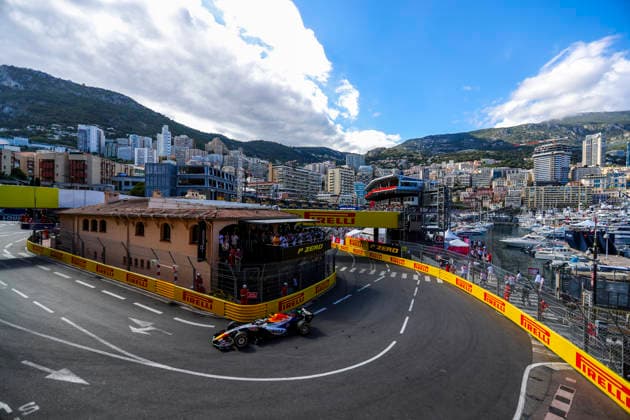 (41) Arvid Lindblad (GBR) - Visa Cash App Racing Bulls F1 Team - Racing Bulls VCARB03 - Red Bull Ford during the Practice 2 of Formula 1 Grand Prix de Monaco 2026 at Circuit de Monaco in Monte Carlo, Monaco. Round 8 of the 2026 FIA Formula One World Championship, WM, Weltmeisterschaft held June 5-7, 2026. The iconic Circuit de Monaco, the jewel of the Formula 1 calendar, winds through the narrow streets of Monte Carlo in the Principality of Monaco. Formula 1 Grand Prix de Monaco 2026 - Round 8 - Circuit de Monaco F1-2026-R08-MON