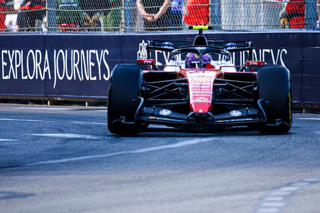 (44) Lewis Hamilton (GBR) - Scuderia Ferrari HP - Ferrari SF-26 - Ferrari during the Practice 2 of Formula 1 Grand Prix de Monaco 2026 at Circuit de Monaco in Monte Carlo, Monaco. Round 8 of the 2026 FIA Formula One World Championship, WM, Weltmeisterschaft held June 5-7, 2026. The iconic Circuit de Monaco, the jewel of the Formula 1 calendar, winds through the narrow streets of Monte Carlo in the Principality of Monaco. Formula 1 Grand Prix de Monaco 2026 - Round 8 - Circuit de Monaco F1-2026-R08-MON