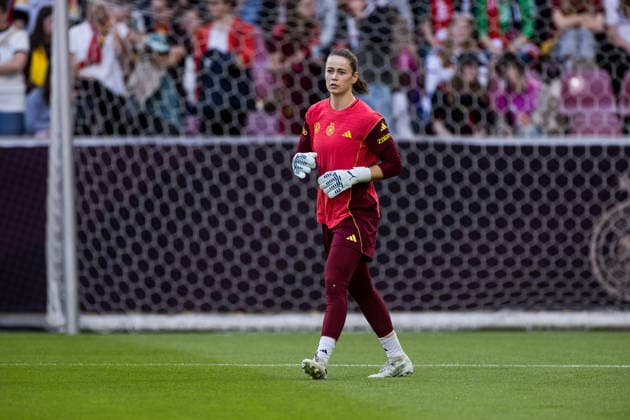 COLOGNE, GERMANY - JUNE 06: Stina Johannes (Germany, 12) during warm up before the UEFA European Qualifiers match for the FIFA Women™s World Cup 2027 between Germany vs. Norway at RheinEnergieSTADION on June 05, 2026 in Cologne, Germany. North Rhine Westphalia Germany Copyright: xSteffiexWunderlx