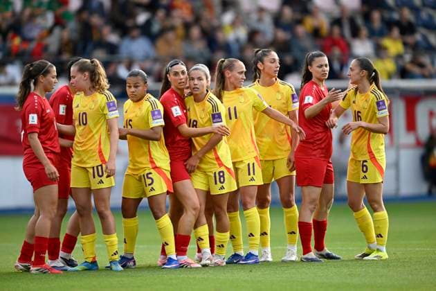 Belgium v Luxembourg - Women s European Qualifiers LEUVEN, BELGIUM - JUNE 05 : The players of Belgian National football team in action during the Women s European Qualifiers - League phase - Group B4 match between Belgium and Luxembourg at the Den Dreef Stadium on June 05, 2026 in Leuven, Belgium, 05 06 2026 Leuven Belgium  Copyright: xNicoxVereeckenx