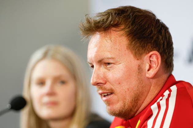 Germany prepares for a friendly match against USA Germany s head coach Julian Nagelsmann speaks during a press conference, PK, Pressekonferenz at Soldier Field in Chicago, Illinois, USA, 05 June 2026. The United States and Germany will play their International Friendly, Länderspiel, Nationalmannschaft soccer match on 06 June. CHICAGO ILLINOIS USA  Copyright: xKAMILxKRZACZYNSKIx