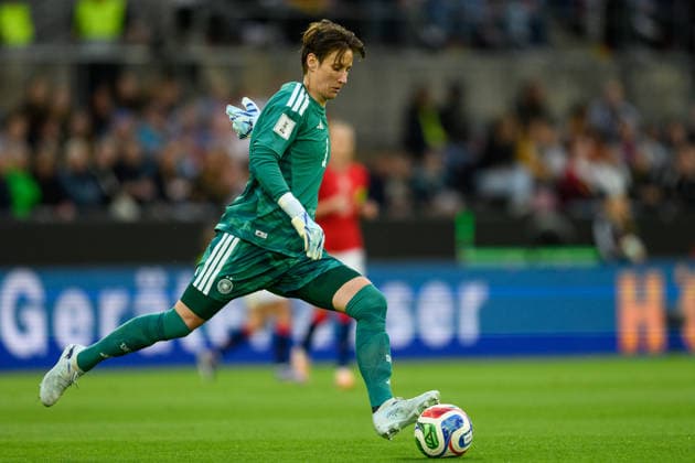 260605 Goalkeeper Ann-Katrin Berger of Germany during the FIFA Women s World Cup Qualifier football match between Germany and Norway on June 5, 2026 in Köln. Photo: Marius Simensen BILDBYRAN COP 238 MM0069 bbeng fotball soccer football fotboll FIFA World Cup, WM, Weltmeisterschaft, Fussball qualifiers vm-kvalifisering kvinner vm kvalik landskamp dam norge norway germany tyskland Copyright: MARIUSxSIMENSEN BB260605BB830