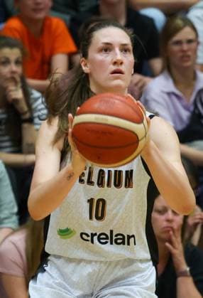 Belgium s Laure Resimont pictured in action during a friendly basket game between Belgium s national team, Nationalteam Belgian Cats and Germany, on Friday 05 June 2026 in Vilvoorde. VIRGINIExLEFOUR  x176178269x