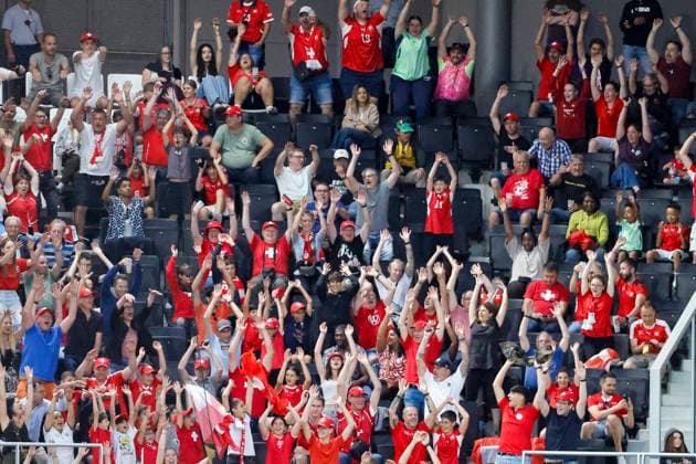 Fanblock von Schweiz , Schweiz, Fussball, WM-Qualifikation Europa Frauen, 5..Spieltag, 2026, Schweiz vs. Malta, 05.06.2026, Lugano AIL Arena Schweiz Copyright: xGrantxHubbsx