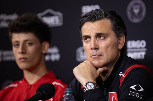 Turkish national team, Nationalteam holds press conference, PK, Pressekonferenz ahead of Venezuela friendly game in Miami MIAMI, FLORIDA, UNITED STATES - JUNE 5: Vincenzo Montella, head coach of the Turkish National Football Team, speaks during a press conference ahead of Turkiye’s International Friendly, Länderspiel, Nationalmannschaft game against Venezuela, as the team prepares for the FIFA World Cup, WM, Weltmeisterschaft, Fussball in Miami, Florida, US on June 5, 2026. Mostafa Bassim Anadolu Florida United States. Editorial use only. Please get in touch for any other usage.  Copyright: x2026xAnadoluxMostafaxBassimx