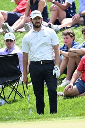 June 5, 2026: Patrick Cantlay (USA) looks to chip to the 9th hole during the second round of the Memorial Tournament in Dublin, Ohio. Cal Media PGA, Golf Herren 2026: The Memorial Tournament Second Round JUN 5  - ZUMAc04_ 20260605_zma_c04_013 Copyright: xBrentxClarkx