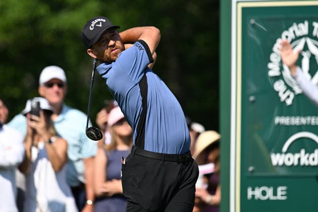 June 5, 2026: Xander Schauffele (USA) tees off of the 1st tee during the second round of the Memorial Tournament in Dublin, Ohio. Cal Media PGA, Golf Herren 2026: The Memorial Tournament Second Round JUN 5  - ZUMAc04_ 20260605_zma_c04_017 Copyright: xBrentxClarkx