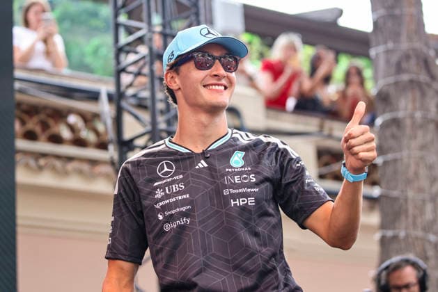 F1 - MONACO GRAND PRIX 2026 RUSSELL George (gbr), Mercedes AMG F1 Team W17, portrait during the Formula 1 Grand Prix de Canada 2026, 6th round of the 2026 Formula One World Championship, WM, Weltmeisterschaft from June 5 to 7, 2026 on the Circuit de Monaco, in Monte-Carlo, Monaco - Monte-CarloMonaco  Copyright: xXavixBonillax