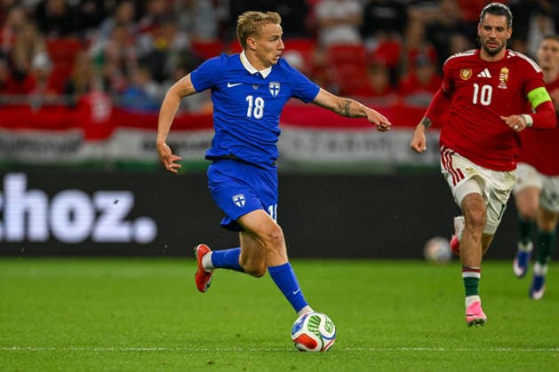 IPA85365964 - Topi Keskinen (Finland) during the UEFA friendly match between Hungary vs Finland, 5th June 2026 at the Puskas Arena, Budapest, Hungary  Copyright: xVincenzoxOrlando IPAxSportx xx 85365964