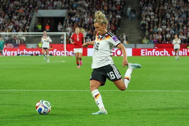 Linda Dallmann 16 (Deutschland) in Aktion, Deutschland vs. Norwegen, Fussball, Frauen, UEFA, WM-Qualifikation, Gruppenphase, Gruppe D, Spieltag 5 von 6, DFB, Saison 2025 2026, 05.06.2026 Koeln Nordrhein-Westfalen Deutschland