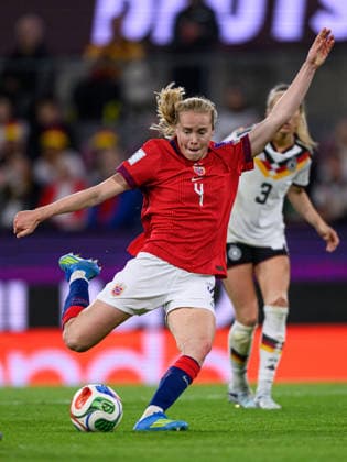 260605 Julie Blakstad of Norway during the FIFA Women s World Cup Qualifier football match between Germany and Norway on June 5, 2026 in Köln. Photo: Marius Simensen BILDBYRAN COP 238 MM0069 bbeng fotball soccer football fotboll FIFA World Cup, WM, Weltmeisterschaft, Fussball qualifiers vm-kvalifisering kvinner vm kvalik landskamp dam norge norway germany tyskland Copyright: MARIUSxSIMENSEN BB260605ZU010