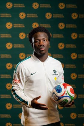 SOCCER AUSTRALIA TRAINING, Soccerros player Nestory Irankunda at the Claremont Resort in Berkeley, California, United States, Thursday, June 4, 2026. ( NO ARCHIVING Alameda California United States  Copyright: xJasonxHenryx 20260606188489812788