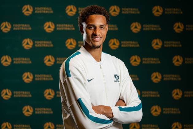 SOCCER AUSTRALIA TRAINING, Soccerros player Tete Yengi at the Claremont Resort in Berkeley, California, United States, Thursday, June 4, 2026. ( NO ARCHIVING Alameda California United States  Copyright: xJasonxHenryx 20260606162014592847