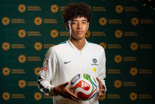 SOCCER AUSTRALIA TRAINING, Soccerros player Lucas Herrington at the Claremont Resort in Berkeley, California, United States, Thursday, June 4, 2026. ( NO ARCHIVING Alameda California United States  Copyright: xJasonxHenryx 20260606191274502214