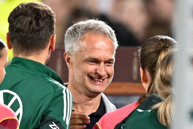 Christian Wück (Germany) Schlussjubel Schlußjubel Emotion Freude 05.06.2025 ¢ Fussball ¢ Frauen WM-Qualifikation 2027, Deutschland vs Norwegen, Rheinenergiestadion, Köln Koeln, NRW Germany