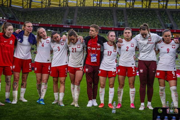 05.06.2026 GDANSK, POLSAT PLUS ARENA PILKA NOZNA KOBIET ( WOMEN S FOOTBALL ) ELIMINACJE MISTRZOSTWA SWIATA KOBIET BRAZYLIA FIFA World Cup, WM, Weltmeisterschaft, Fussball 2027 ( FIFA WOMEN S WORLD CUP QUALIFICATION 2027 ) MECZ POLSKA - FRANCJA ( GAME POLAND - FRANCE ) NZ POLSKA SMUTEK PORAZKA, DRUZYNA FOTO LUKASZ GROCHALA CYFRASPORT NEWSPIX.PL --- newspix.pl 