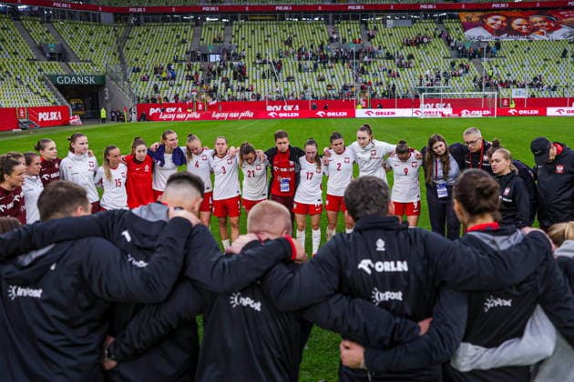 05.06.2026 GDANSK, POLSAT PLUS ARENA PILKA NOZNA KOBIET ( WOMEN S FOOTBALL ) ELIMINACJE MISTRZOSTWA SWIATA KOBIET BRAZYLIA FIFA World Cup, WM, Weltmeisterschaft, Fussball 2027 ( FIFA WOMEN S WORLD CUP QUALIFICATION 2027 ) MECZ POLSKA - FRANCJA ( GAME POLAND - FRANCE ) NZ POLSKA SMUTEK PORAZKA, DRUZYNA FOTO LUKASZ GROCHALA CYFRASPORT NEWSPIX.PL --- newspix.pl 