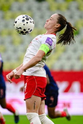 Gdansk 05.06.2026. Women s football match in the 2027 World Cup qualifiers between Poland and France in Gdansk, Poland --- Eliminacje do Mistrzostwa Swiata Kobiet w pilce noznej: Polska - Francja Persons Shown : Ewa Pajor Fot. Marcin Gadomski Arena Akcji NEWSPIX.PL --- newspix.pl 