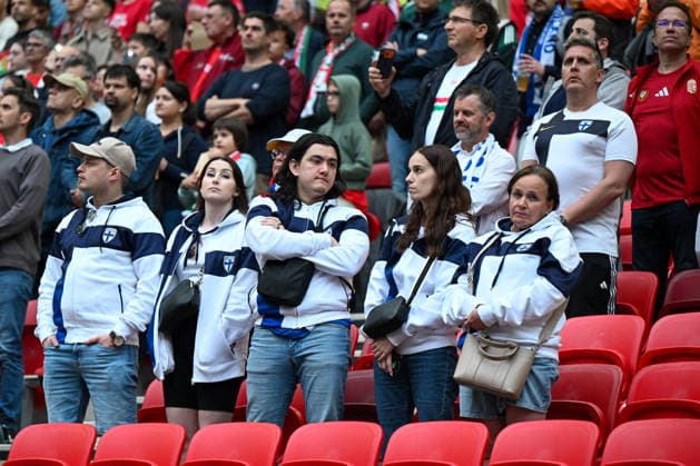FOOTBALL - Friendly - Hungary vs Finland Photo by IPA ABACAPRESS.COM85363309 - Finland supporters during the UEFA friendly match between Hungary vs Finland, June 5, 2026 at the Puskas Arena, Budapest, Hungary Budapest Hungary  Copyright: xIPAxSport ABACAx